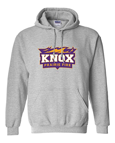 Knox College Full Logo Hooded Sweatshirt - Sport Grey