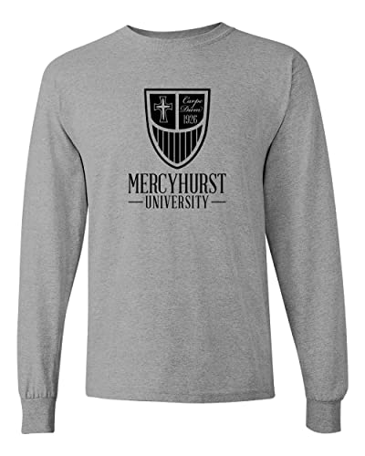 Mercyhurst Primary Shield Long Sleeve T-Shirt - Sport Grey