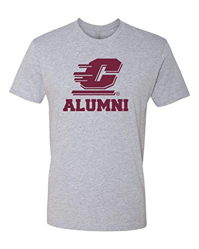 Premium CMU Maroon C Alumni T-Shirt Central Michigan University Logo Apparel Mens/Womens T-Shirt - Heather Gray