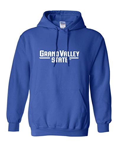 Grand Valley State Text One Color Hooded Sweatshirt - Royal