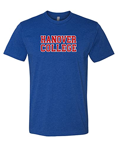 Hanover College Block Two Color T-Shirt - Royal