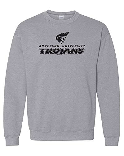 Anderson University Trojans Stacked Crewneck Sweatshirt - Sport Grey