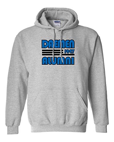 Retro Daemen College Hooded Sweatshirt - Sport Grey
