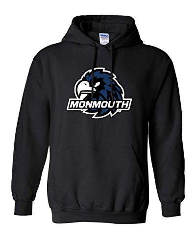 Monmouth University Adult Hooded Sweatshirt Monmouth Alumni Mens/Womens Hoodie - Black