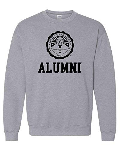 University of Indianapolis Alumni Black Seal Crewneck Sweatshirt - Sport Grey