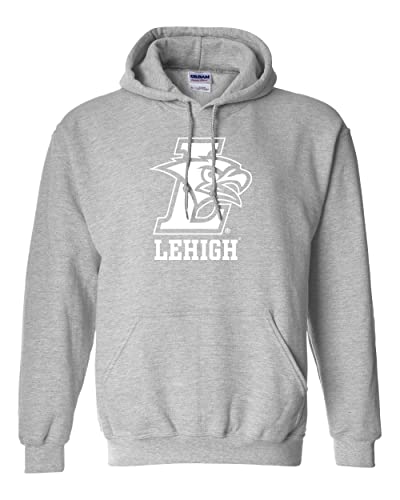 Lehigh University Mountain Hawk Hooded Sweatshirt - Sport Grey